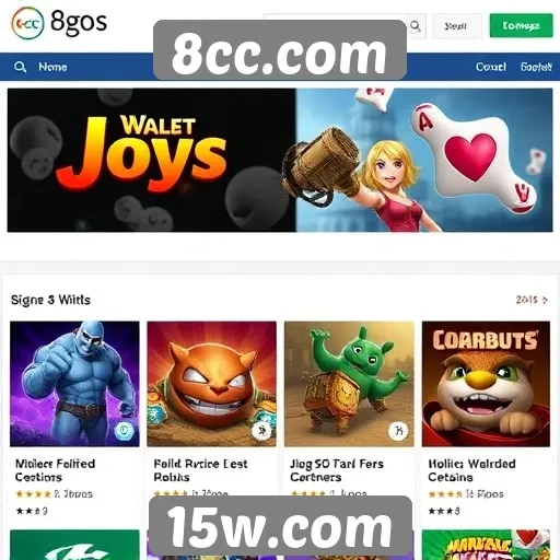 Exploração das categorias de jogos disponíveis no 8cc.com